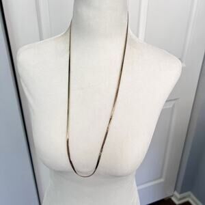 30" Italian Sterling Silver 925 14/20 Gold Vior FGS Stamped Snake Chain Necklace